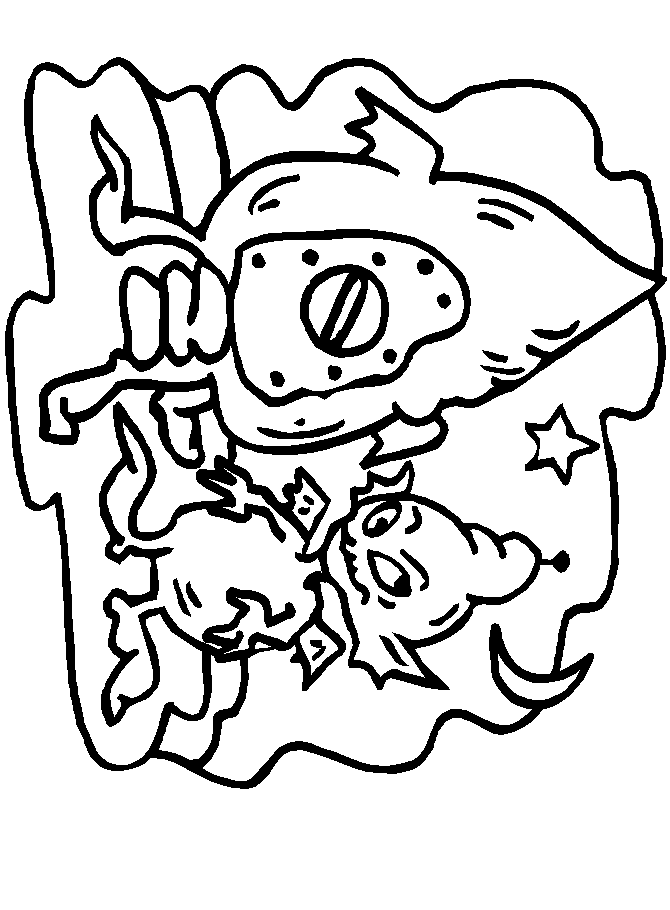 Alien1 Space Coloring Pages