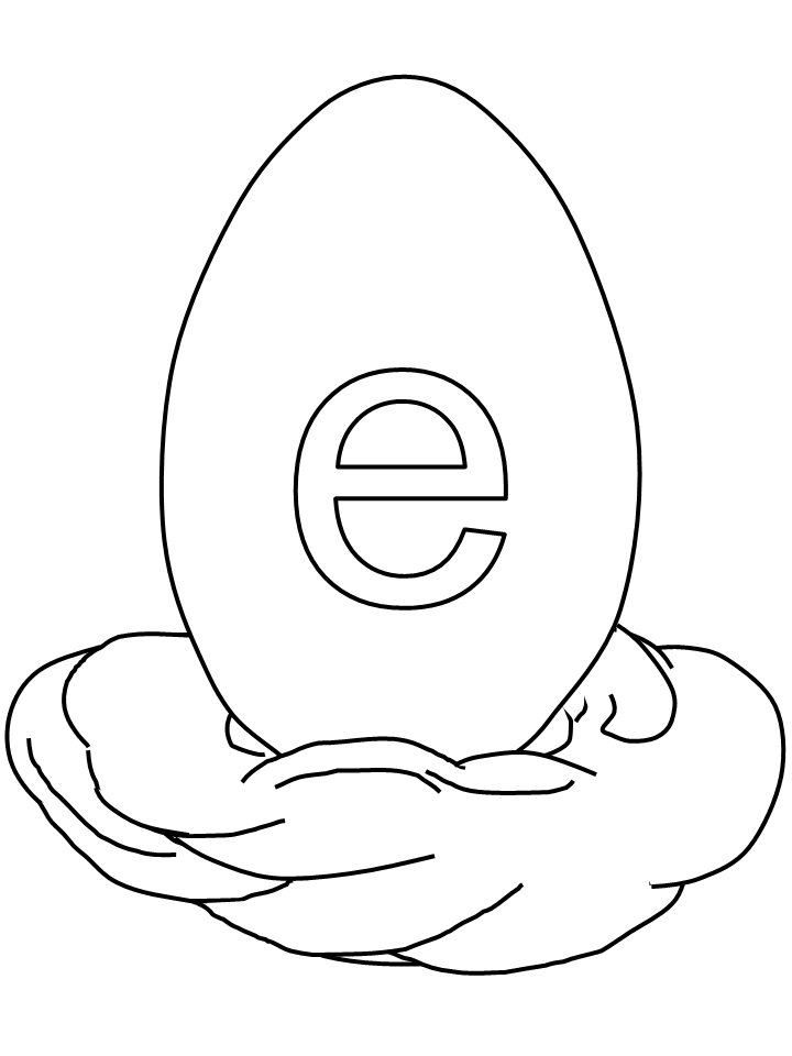 Alphabet # E Coloring Pages