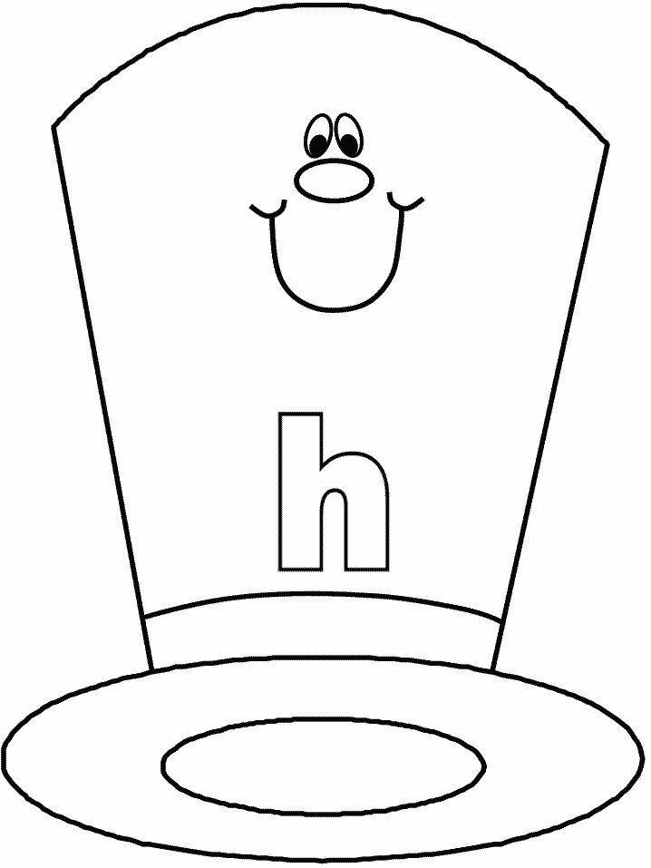 Alphabet # H Coloring Pages