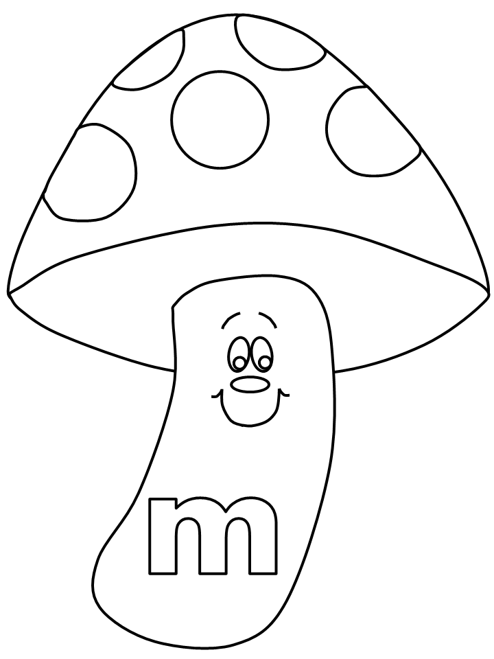 Alphabet # M Coloring Pages