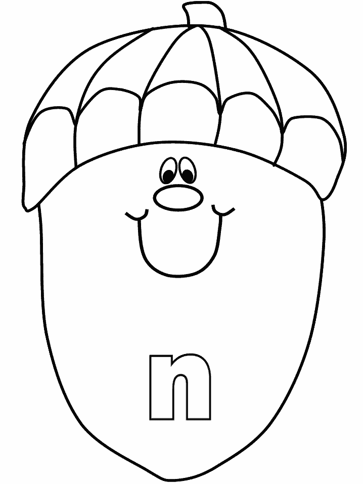 Alphabet # N Coloring Pages