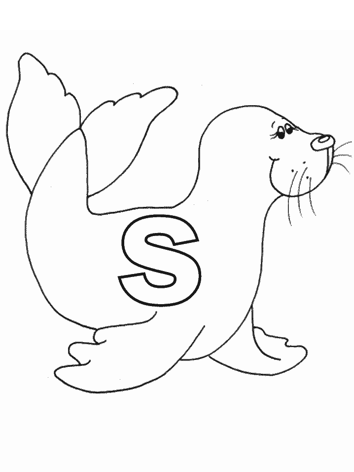 Alphabet # S Coloring Pages