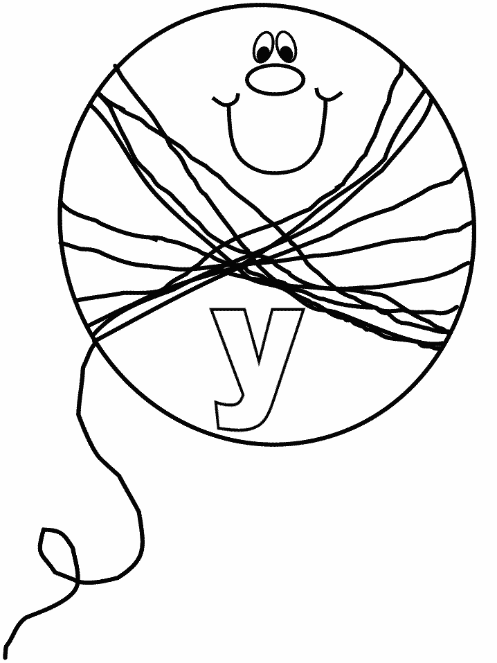 Alphabet # Y Coloring Pages