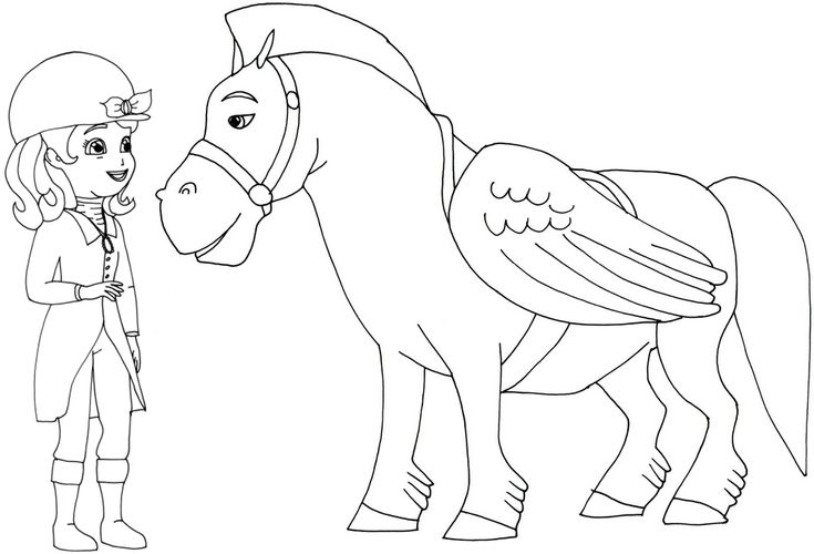 amber's horse sofia the first coloring pages