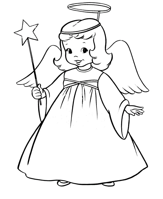 angel coloring page free
