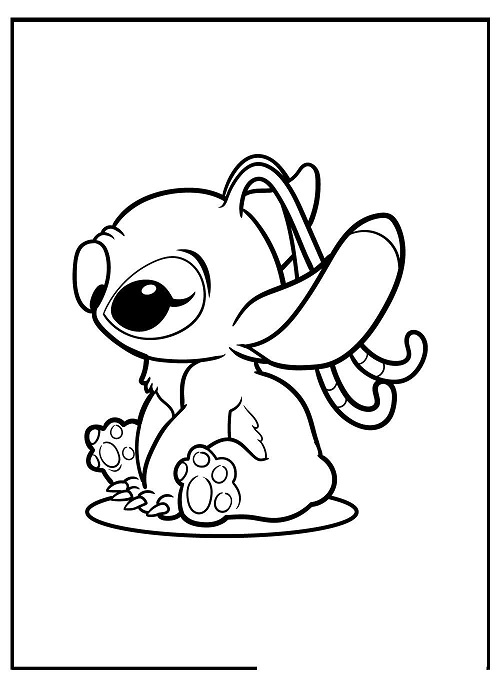 Angel from Stitch Coloring Pages