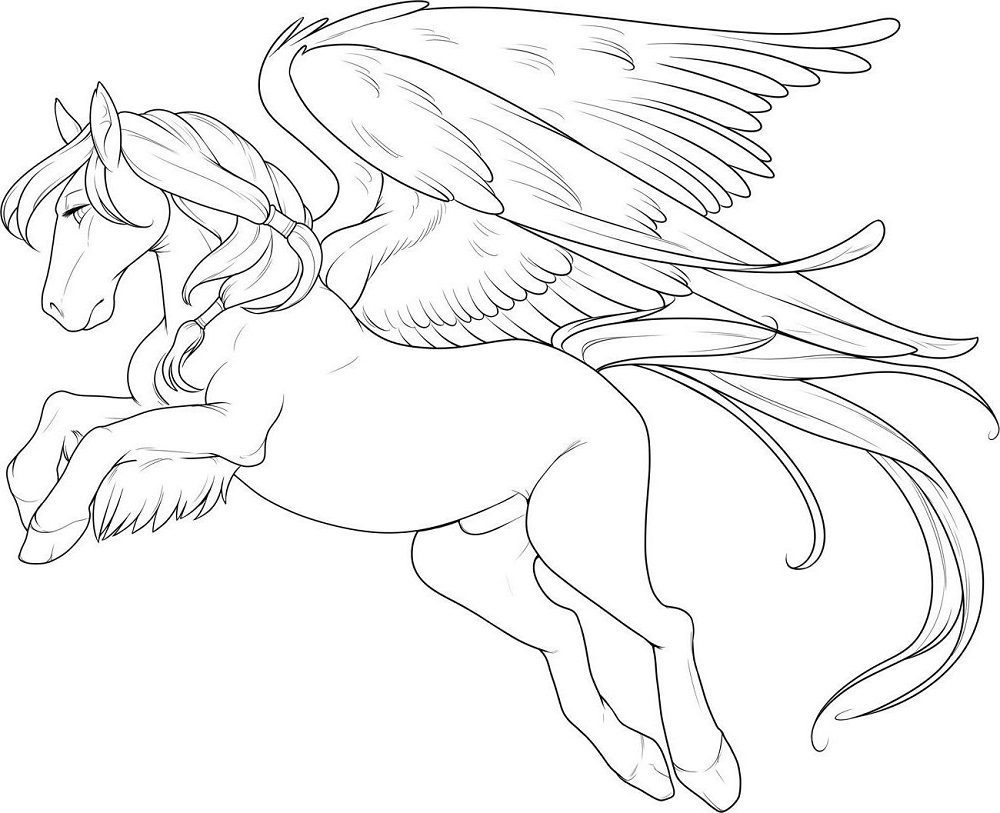 angel horse coloring pages