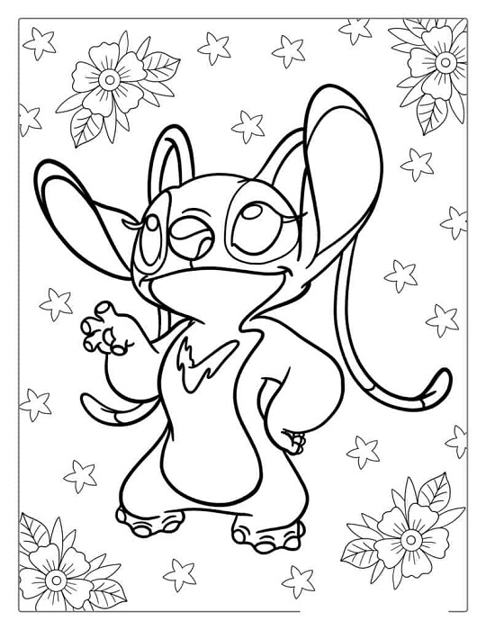 Angel Lilo and Stitch Coloring Pages