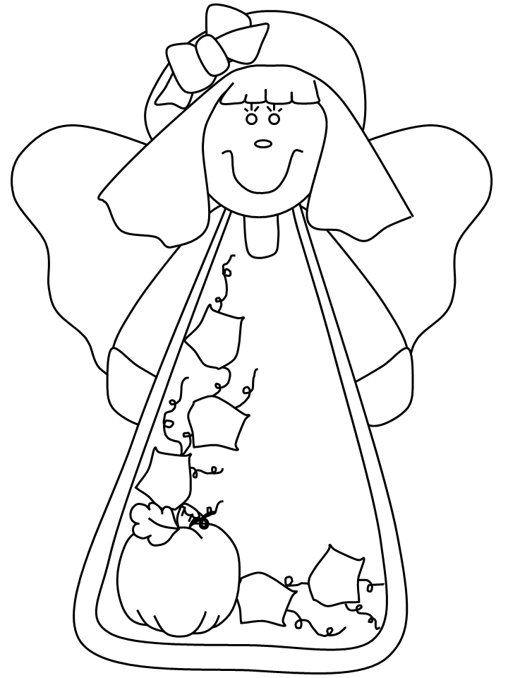 Coloring Page Angel