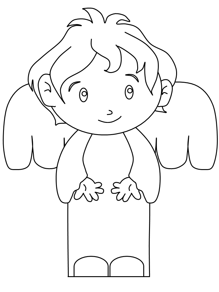 Cute Little Angel Coloring Pages
