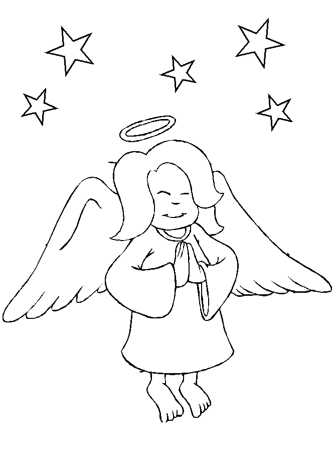 Angel Bible Coloring Page printable Free