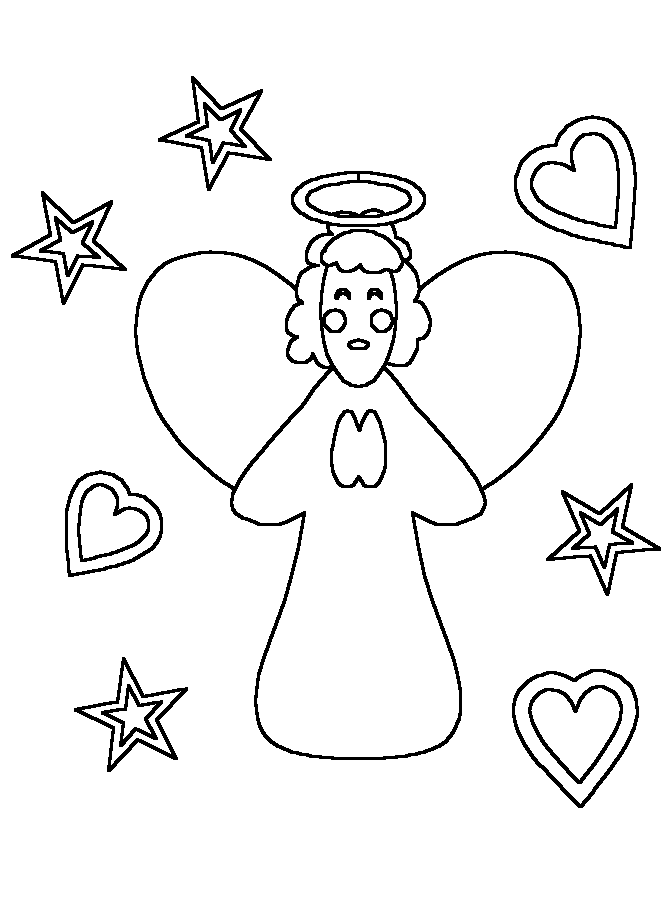Angel Bible Coloring Page Free