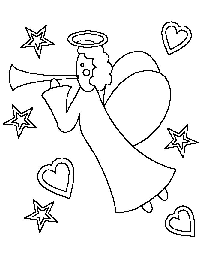 Printable Angel Bible Coloring Pages