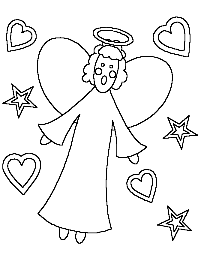 Printable Angel Bible Coloring Page