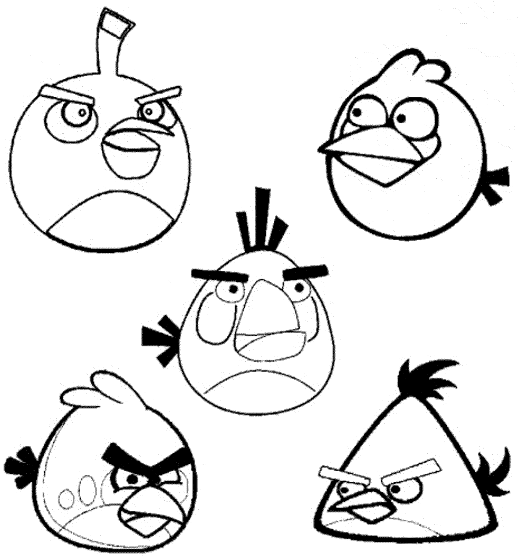 Angry Birds movie coloring page
