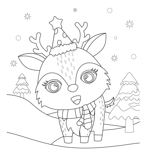 animal winter coloring pages