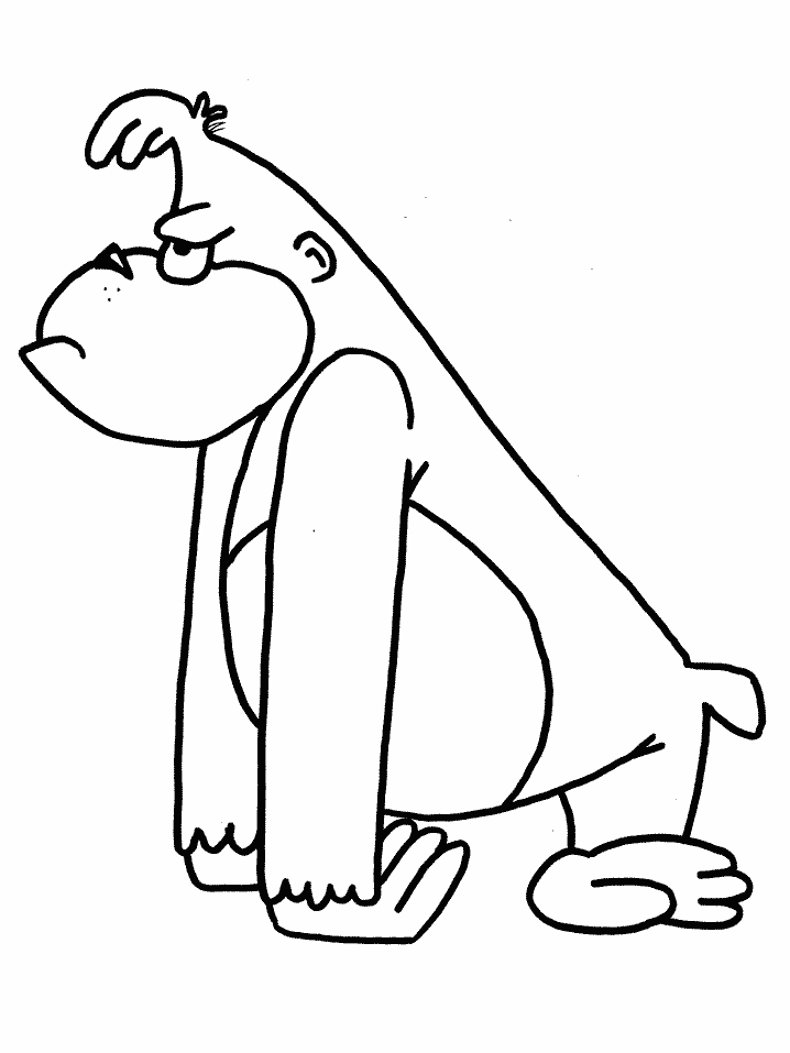 Cartoon Ape Coloring Page
