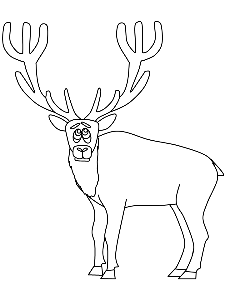 Cartoon Elk coloring page
