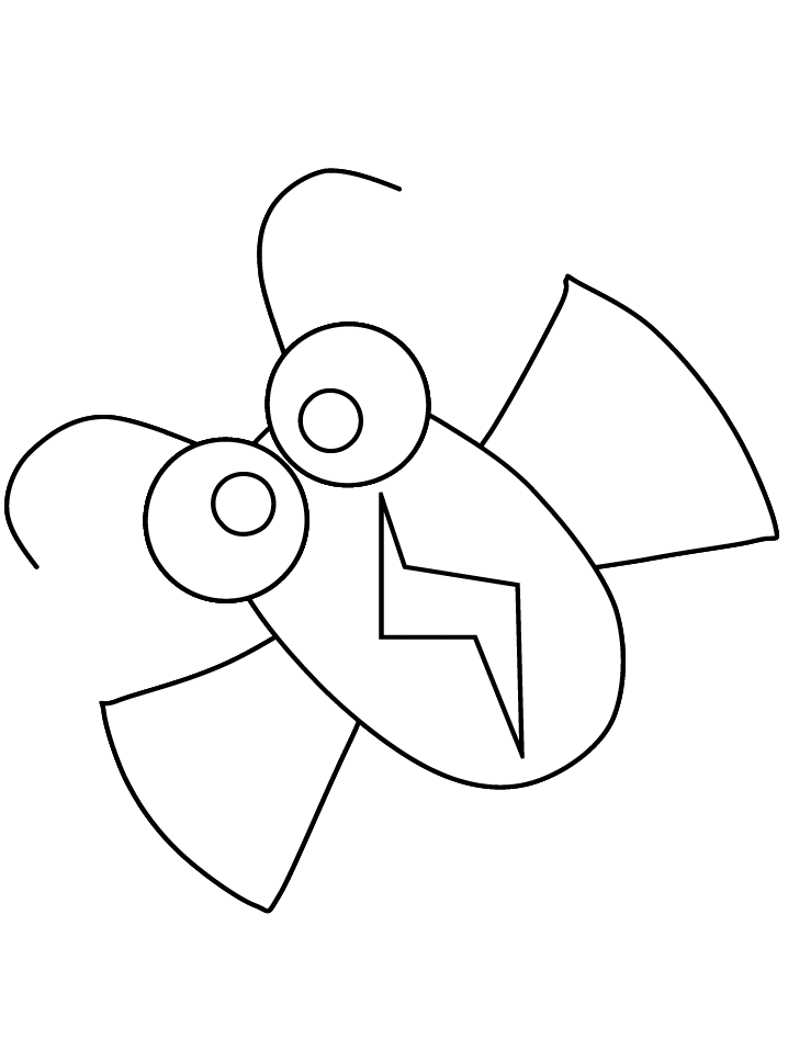 Cartoon Fly coloring page