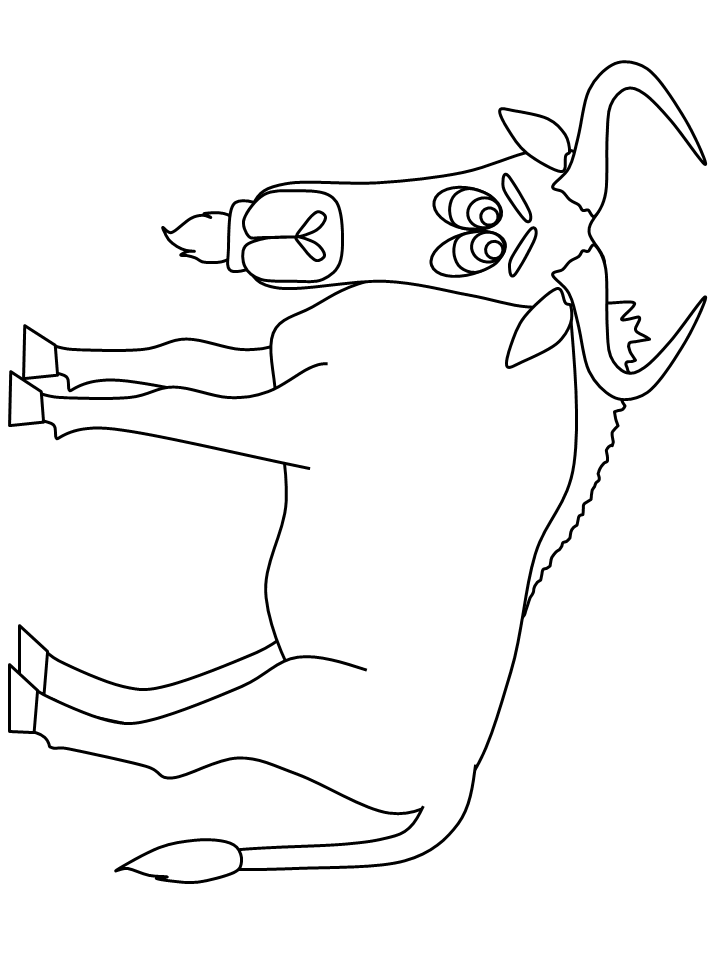 Gnu Coloring Page