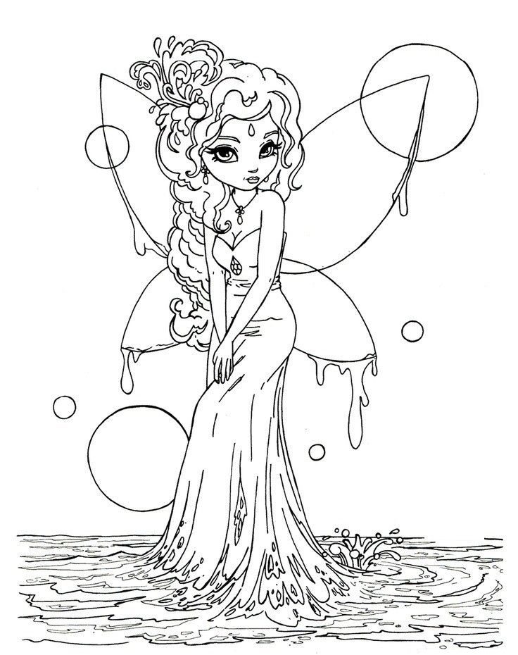 anime coloring pages water