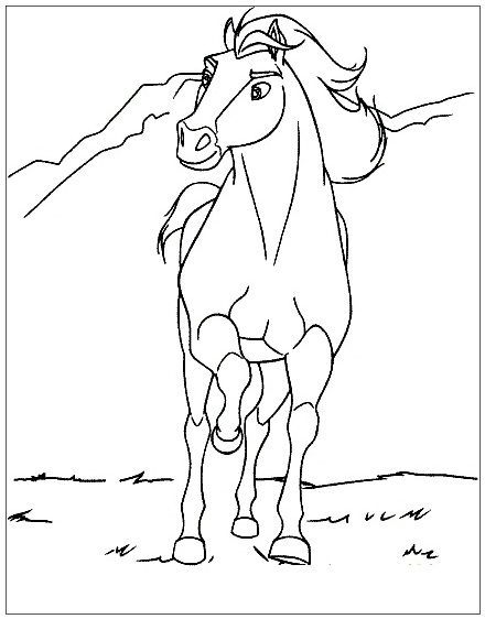 anime horse coloring pages