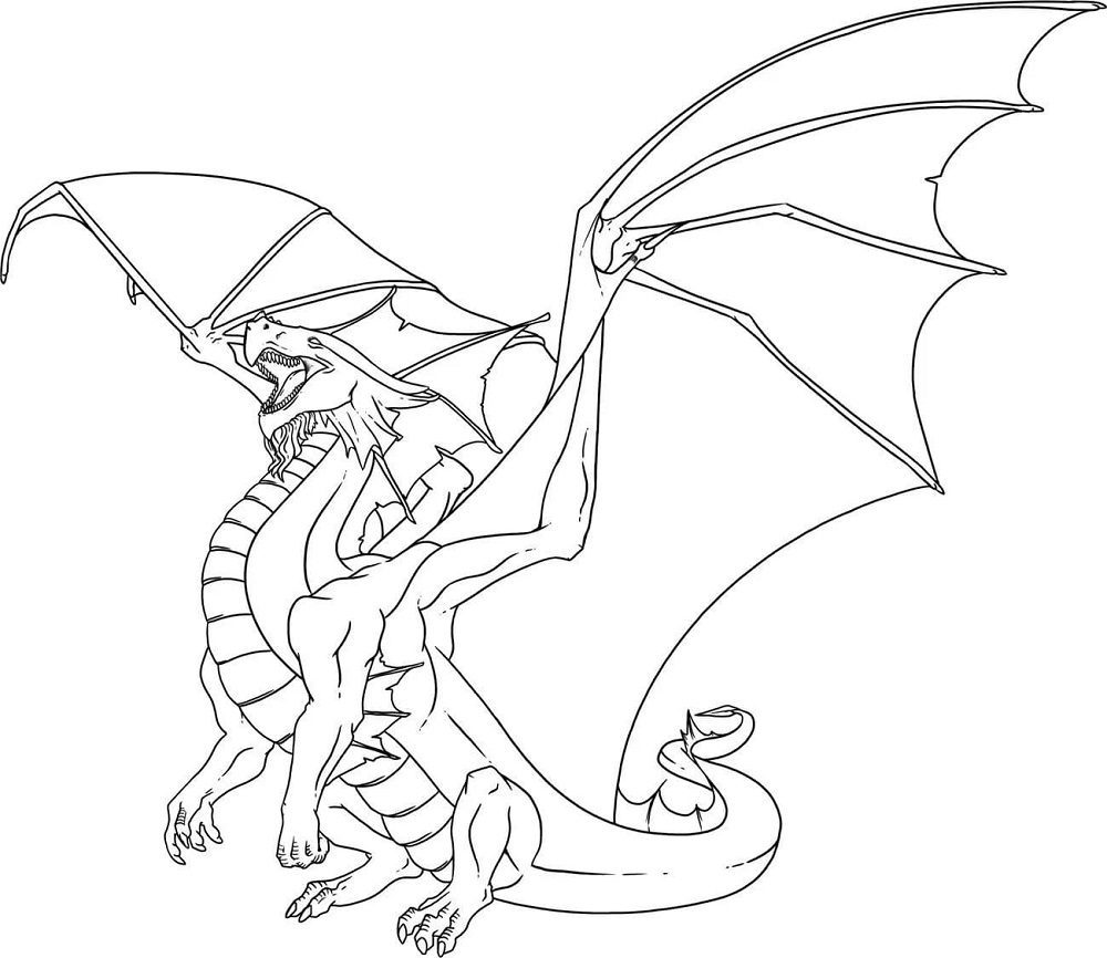 anime water dragon coloring pages