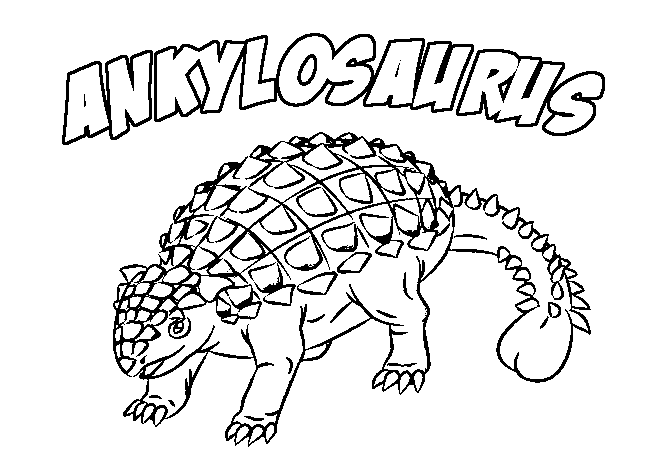 Ankylosaurus coloring page