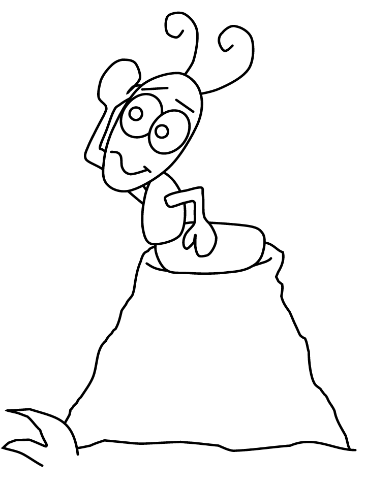 Ant Hill Coloring Page