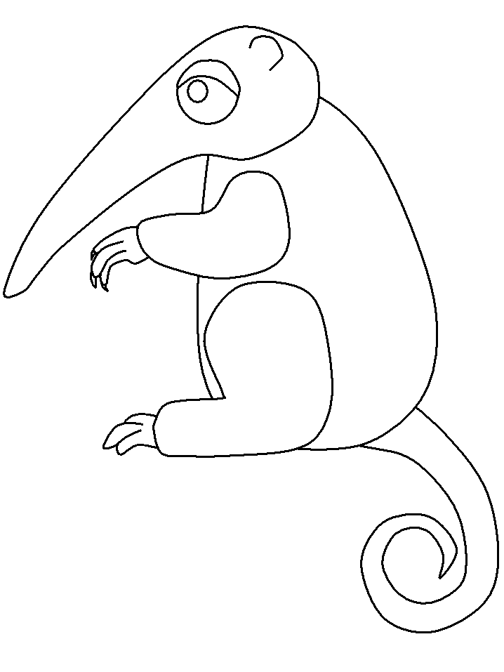 Anteater coloring page