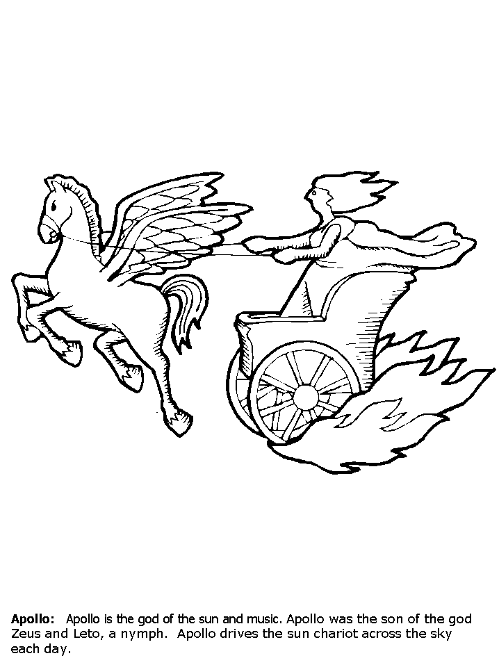 Apollo Greek Coloring Pages