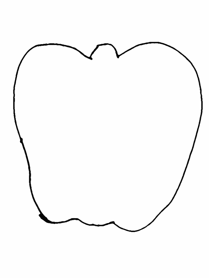 Apple Simple-shapes Coloring Pages