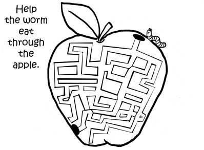 Apple Worm maze
