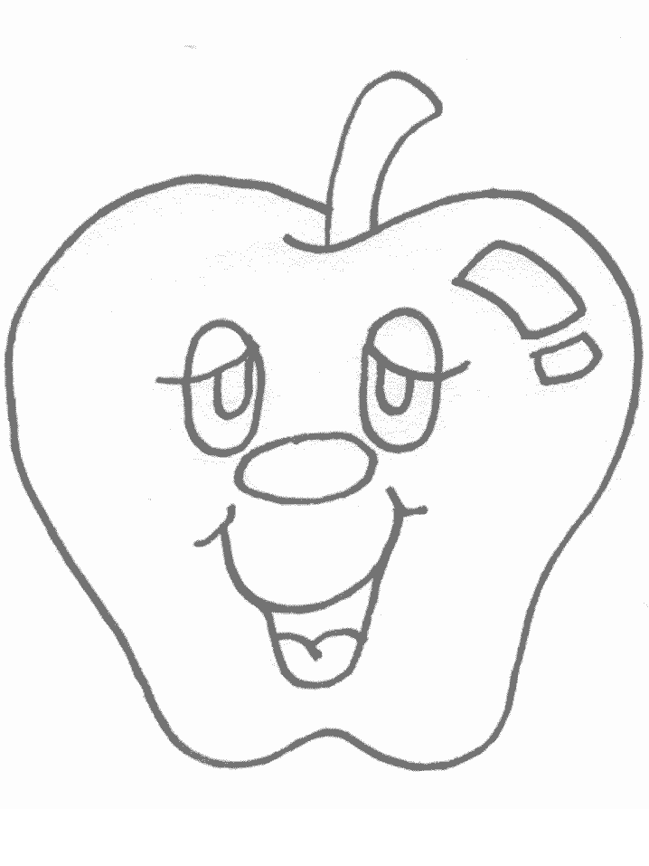 Apple Fruit Coloring Page