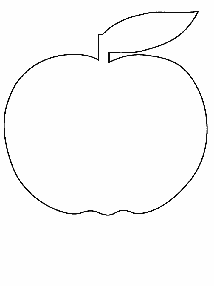 Apple Simple Shape Coloring Pages