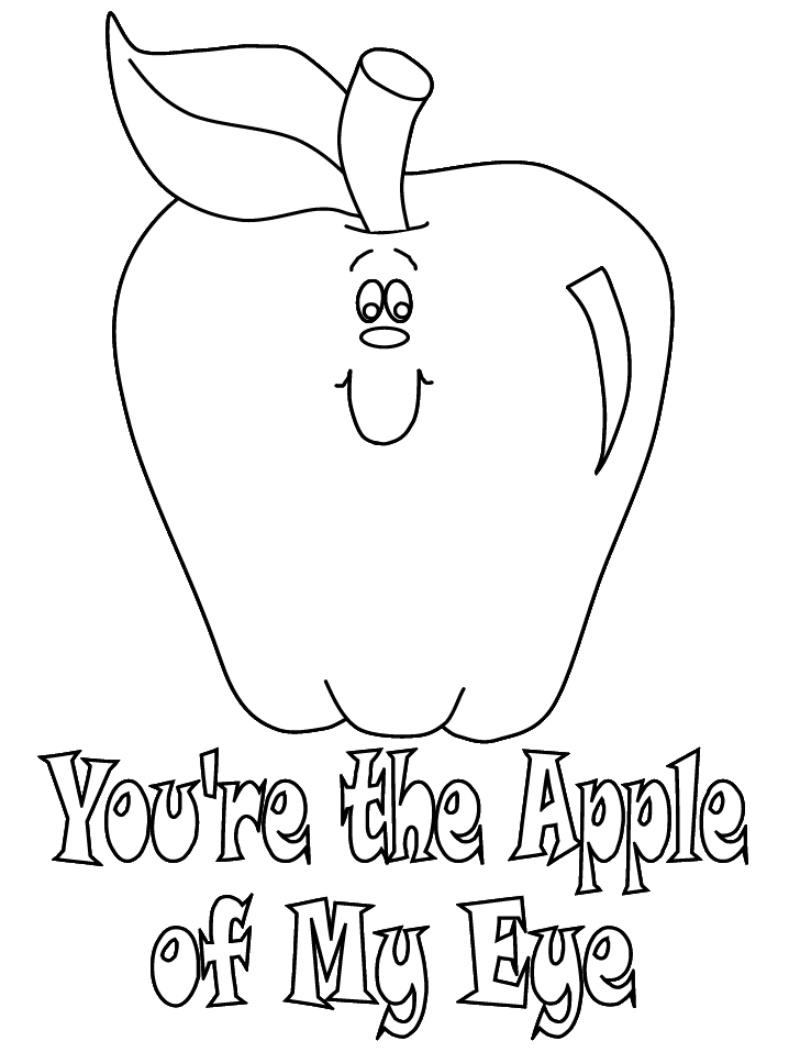 Apple Fruit Coloring Pages Printable