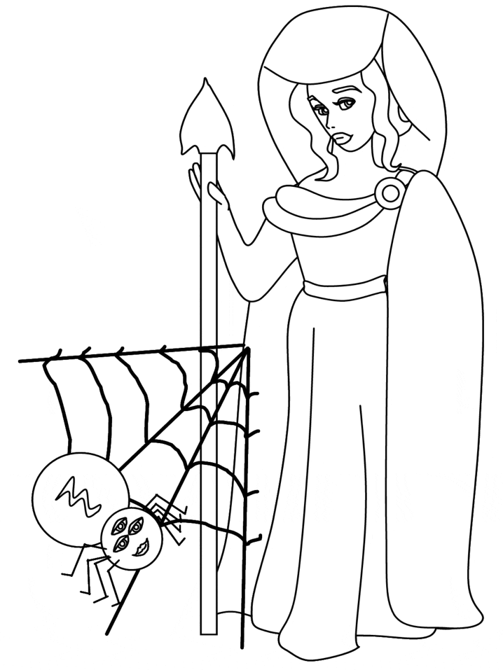 Arachne Coloring Pages Free