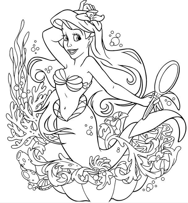 Ariel Princess Coloring Page