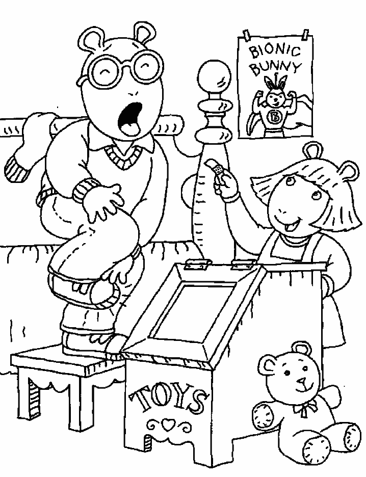 Arthur Cartoons Printable Color Page