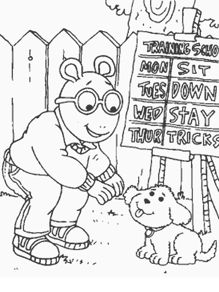 Arthur Cartoons Coloring Pages Printable