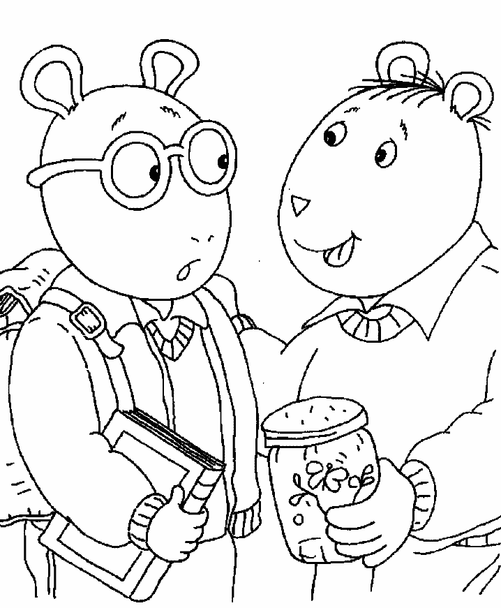 Arthur Cartoons Color Page Printable Free