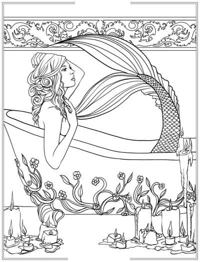 artists coloring pages of cliff vase water woman