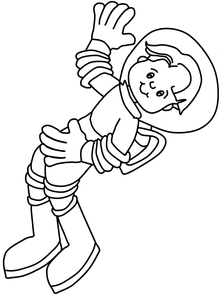 Astronaut Space Coloring Pages