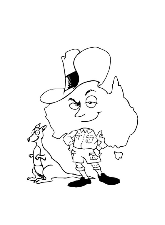 Aussie Coloring Page