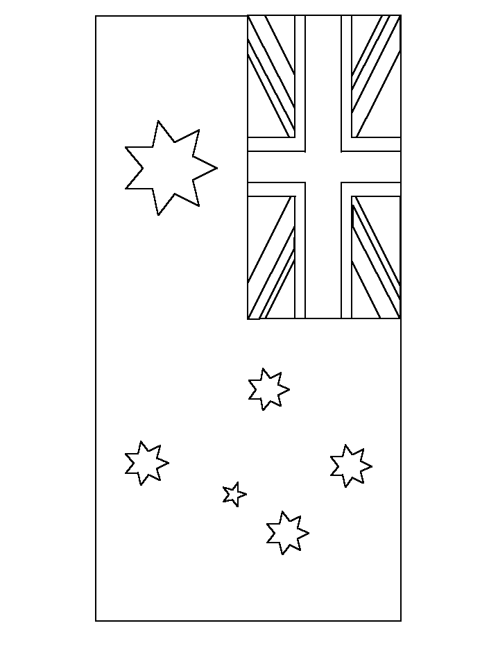 Australia Flag Coloring Pages