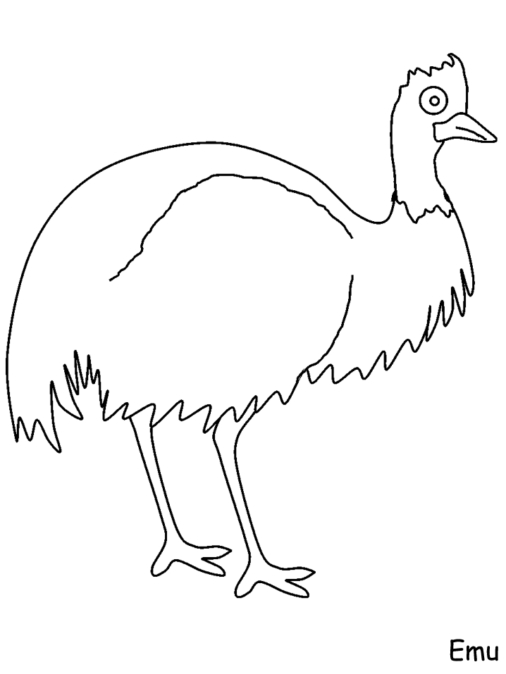 Australia Emu Coloring Pages