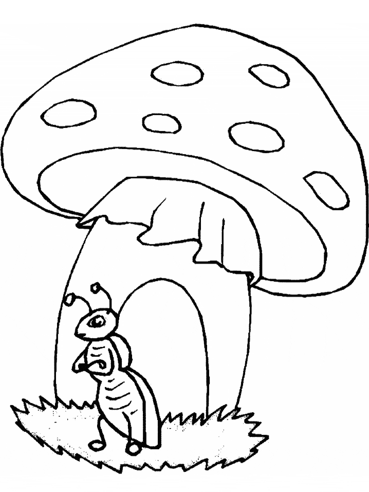 Cartoon Mushroom House