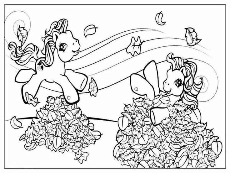 autumn horse coloring pages