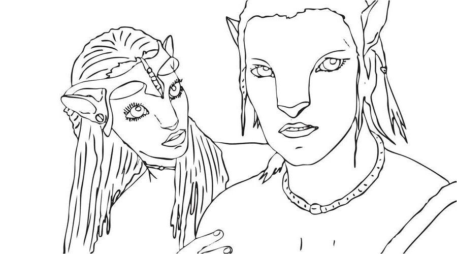 Avatar Movie Coloring Page