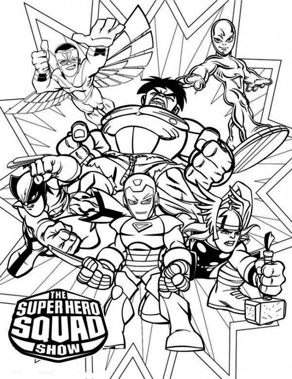 Avengers Super Hero Squad Superhero Coloring Pages